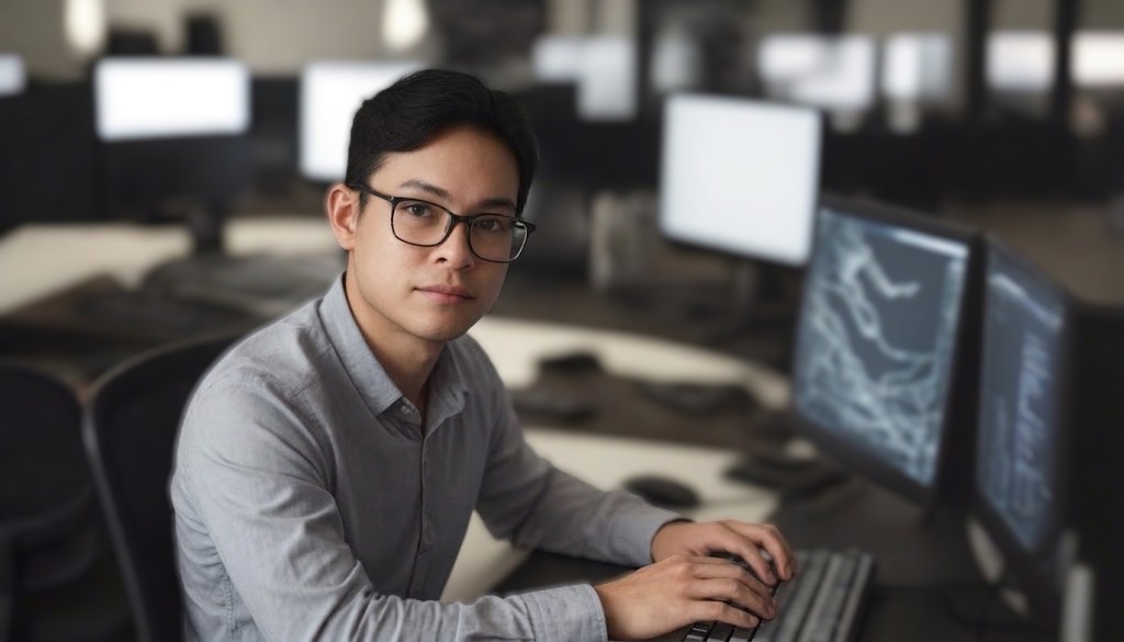Developer working with AI-powered web development tools